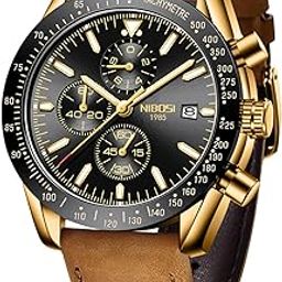 Men's Watch Analog Silicone Quartz Wrist Watch for Men Business Waterproof Sport Stainless Steel Dress Watch with-14