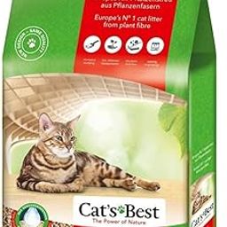 JRS Cats Best OkoPlus Wood Based Clumping Cat Litter, Flushable, Dust Free, Hard Clumping Power and Odor Control for All Breed Size Cat Easy to Use 17.2 Kg Big Bag-image-42