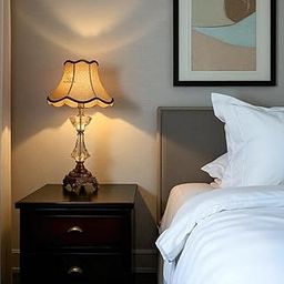 Glowave® Vintage Fabric Shade Crystal Body Metal Base Desk Table Lamp for Office, Home - Warm White (Beige 19659)-image-15