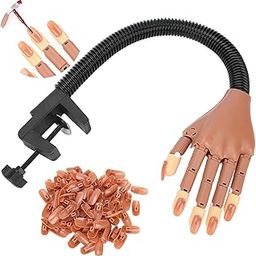Beauty Empire Nail Art Mannequin Hand, Nail Art Practice Hand Flexible Movable False Fake Hands with 100pcs Nail Tips for Art Display for DIY Manicure-picture-7