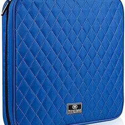 CD Case DVD Holder Storage: 160 Capacity DVD Cases Organizer - DVD Portable Wallet Storage for Movie/Music/Game - CD Plastic Protective Carrying Binder for Home/Car Travel (Blue)-picture-16
