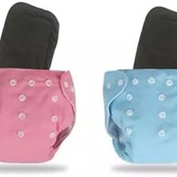 KINDAR CARE Baby Cloth Diapers Reusable With 5 Layer Inserts, (2 Cloth Diaper + 2 Insert), CD46-image-67