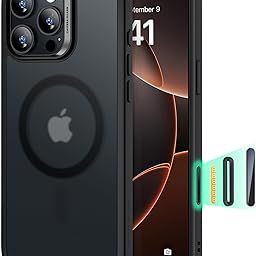 ESR for iPhone 16 Pro Case, Camera Control Capture Button, Compatible with MagSafe, Shockproof Military-Grade Protection, Phone Case for iPhone 16 Pro, Classic Hybrid Case(HaloLock), Frosted Black-38