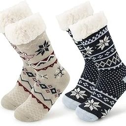 Premium Insulated Winter Socks - Warm Fuzzy Thermal Socks for Women | Best Compression Socks for Cold Feet | Warm socks Cozy Ladies Thermal Socks for Cold Weather | Pack of 2-image-2