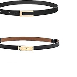 Women's Fashion Waist Belt 2Pcs Combo - Stretchable PU Leather & Vintage Belts with Rustproof Buckle for Saree/Dresses/Kurta/Blazers-image-97