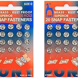 EmbroideryMaterial 7 MM Silver Pony Tich Buttons (Fancy Buttons/Snap Buttons/Clip Buttons/Chit Buttons/Hook Buttons) for Clothes Craft,Dressmaking and Sewing Purpose (Size-0, 40 Pieces, 2 Cards)-picture-12