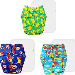 Dumbledo Premium Cloth Diaper with Cotton Insert (Pack of 3) | Snug Fit | Breathable | Travel Friendly | Everyday Diapering Essential | 3 Months – 3 Years | Unisex Baby-picture-16