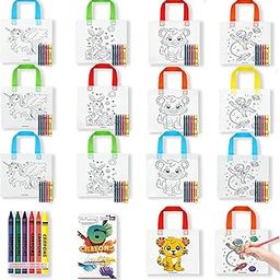 Flipster DIY Graffiti Return Gifts for Kids Party | Set of 24 | Return gift bags for Kids birthday | 10 x 12 Inches Reusable Colouring Bags for Painting Gift Bags for Kids Party-image-53