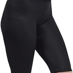Women's Athletic Compression Shorts, Knee Length, Black-image-14