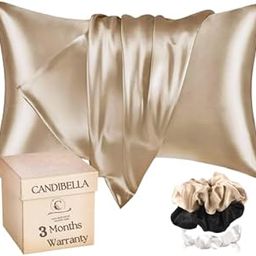 Satin Silk Pillow Covers for Hair and Skin, Pack of 2 Satin Pillow Cover with 3 Satin Scrunchies for Women, Silk Pillow Covers with Envelope Closure, 400 Tc-image-85