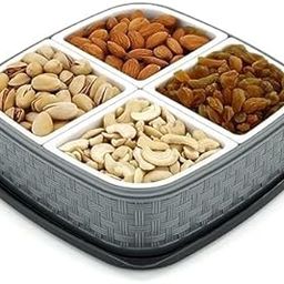 KAVIRA Plastic Square Multipurpose Masala Dabba, Spice Box Set - Color May Vary (DRYFRUIT BOX)-image-61