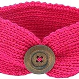1 PC Woolen Knitting Button Headbands Turban Head Wrap Unisex Knitted Hair Band for Kids (Upto 5 years) for Girls & Boys-picture-9