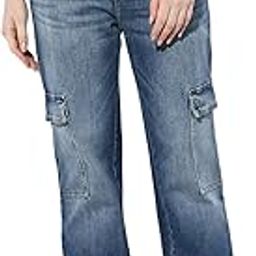 only Women's Cargo Denim Jeans | High Rise Stretchable Straight-Fit Denim| Boyfriend Jeans for Women-picture-2