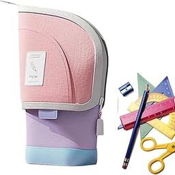 Pencil Pouch,Desk Pencil Holder Pen Case - 2 in 1 Retractable Container Large Capacity Stationery Supplies for Teens Adults Kids, Teacher-image-97