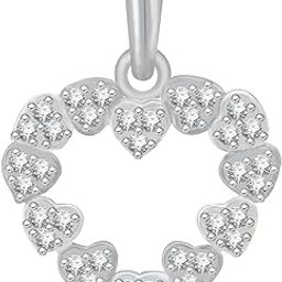 925 Sterling Silver Pendent Diamonds In Valentine Heart Shape CZ Pendant Locket Gift For Women, Girls & Baby Girls-image-109