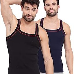 Men's Super Soft Cotton Round Neck Solid Gym Vest (Pack of 2) | Black & Navy-picture-10