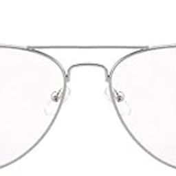 optometrist Blue Cut Progressive Glasses | Blue Cut | Blue Light Coat | Hydrophobic | Anti Fog | Distance 0 Reading +1 to +3.00 Silver Aviator Frame-image-70
