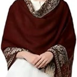 Women Shawl/Stole With Floral Emblished Border (30 * 80)-picture-10