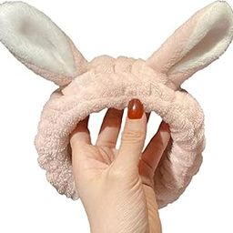 Elastic Lovely Hair Band Wash Face Spa Headband-Washable Facial Band Makeup Wrap Headbands for Women (Peach-White)-image-62