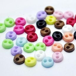 Fashion My Day 3xSet of 300 Pieces 4mm 2 Holes Round Mini Buttons Doll DIY Clothing Black | Modern | Clothes & Accessories | Dolls-image-48