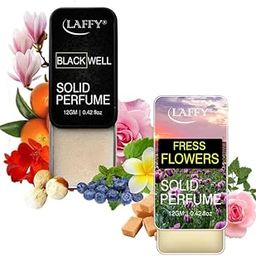 LAFFY Smells Like A Warm Solid Perfume | Warm BLACK WELL & FRESS FLOWERS| Alcohol Free | Long Lasting | Safe For Skin,12 gm (pack of 2)-52