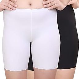 Women’s/Girl's Seamless Comfortable Boyshort Panties/Under Skirt Shorts/Cycling Shorts/Safety Shorts (Size 30-38) Pack of 2-image-85