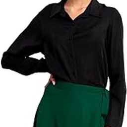 Women's Solid Satin Shirt | Buttoned Down | Collared | Relax Fit | for Every Occasion-image-34