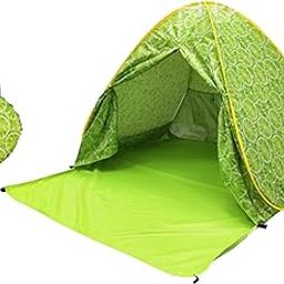LOOM TREE® Pop Up Tent Lightweight Beach Tent for Outdoor Activities Beach with Curtain Green XL | Outdoor Sports | Camping & Hiking | Tents & Canopies | Tents-image-5