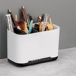 SR Razor Shaving Kit and Toiletries Cosmetics Organizer,Toothbrush Caddy, Bathroom Toothbrush Toothpaste Tube Holders Organizer Container Stand Storage Box for Easy-Store(Black)-image-13