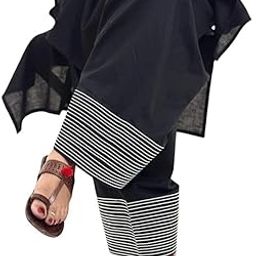 Women's Cotton Black Farshi Salwar with White Thread Embroidery | Flared Ethnic Bottoms | Comfortable-image-81