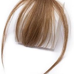 CADENZA HAIR 3D Air Hair Bangs with Temples Human Hair Remy Clip in Hair Extensions Natural Fringe Hairpiece for Women | Light Brown-image-21