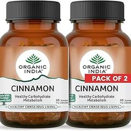 ORGANIC INDIA Cinnamon 60 Veg Capsules (Pack of 2)-image-67