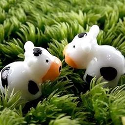 Bloom Bagicha Miniature Cow for Fairy Garden Landscaping Tray Gardening Terrariums Bonsai Décor and Craft Model Work - Set of 2 pcs-image-95