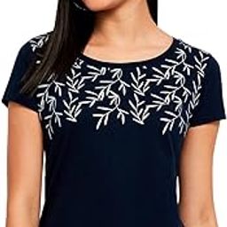 Women's Cotton Regular Fit Printed Round Neck T-Shirt-picture-25