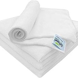 SOFTSPUN Microfiber Cloth - 4 pcs 40x40 cms 340 GSM White Thick Lint & StreakFree Multipurpose Cloths Automotive Microfibre Towels for Car Bike Cleaning Polishing Washing & Detailing.-3