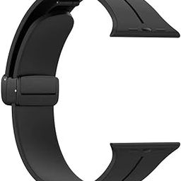 Printme Silicone Sport Band Compatible with Apple Watch 38mm 40mm 41mm 42 mm 44 mm 45 mm 49 mm, Magnetic Clasp Adjustable Strap Compatible for iWatch Series SE Series 1-8-11