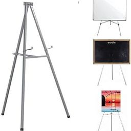 Grandink 6-Foot Folding Easel Stand – Adjustable Tripod for Whiteboards, Blackboards, Notice Boards & More – Portable Display Stand Holds Up to 4x5 ft Boards – Grey-image-38