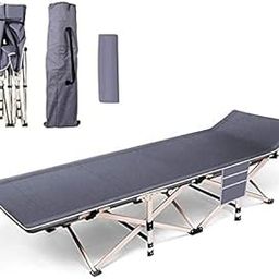 Blurism Heavy Duty Lightweight Folding Camping Cot Bed Camping Cots Portable Chair For Adults Ten-Legged Heavy Duty Sturdy Beach Bed With Pillow, Carry Bag - 27.95X13.39X74.8 Inch, Alloy Steel-image-54