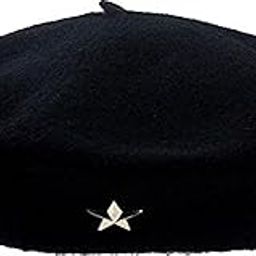 Wool Mens Che Guevara Beret Cap With Silver Star Medium - The Original (Black M)-Pack Of 1-image-12
