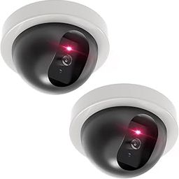 WALI Dummy Fake Security CCTV Dome Camera with Flashing Red LED Light, 2 Pack, White (WL- SDW-2)-image-14