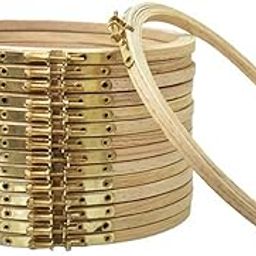 Embroiderymaterial 8 Inch Round Wooden Embroidery Hoop with Brass Metal Screw-1 Hoop-32