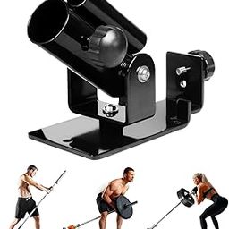 UTC T Bar Row for One Inch and Two Inches Widest 360 Degree Olympic Bars Gym Equipment for Land Mines Barbells Attachment for Deadlift Leg Squat Exercises (Black)-image-9