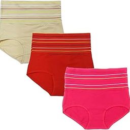 Women's Panties Multicolor Cotton High Waist Tummy Control Panty-Pack of 3 (Free Size 30 to 34 Waist)-image-27