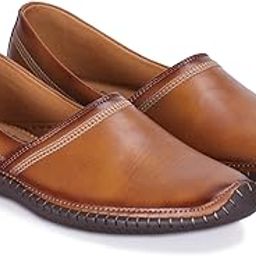 Big Boon Men's Kolhapuri Ethnic Mojaris in Size TAN-image-7