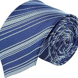 Kavove The Trend Setter Striped Black Necktie For Men-image-96