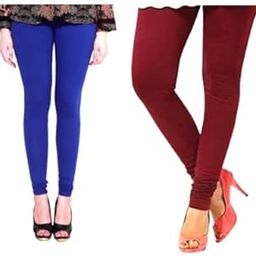 Women's Cotton Regular Full Length Leggings (Combo Pack of 2) Ink Blue & Maroon_837TW_3XL_2_bazr-picture-52