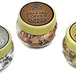 53ARTS Flakes for Art and Crafts, Nails, Resin Art, Gilding, Paintings, 5g/Bottle(Gold+Silver+Copper)-image-19