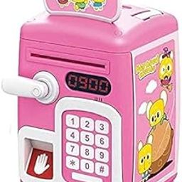 Mallexo Cartoon Gallery Money Safe ATM for Kids Piggy Savings Bank with Electronic Lock Piggy Bank ATM with Password for Children, Cartoon gullak Bank for Boys Girls (Multicolor - Random)-image-28