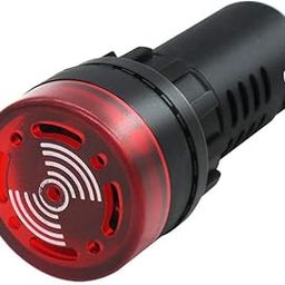 DECENT AIR SYSTEM® AD16-22SM LED Buzzer Alarm Signal Indicator Light Flash Alertor AC220V 20MA 22 mm Dia Pack Of 1-1