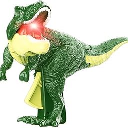 VGRASSP Roaring & Head Swinging Dinosaur Toy for Kids with LED Light in Mouth & Realistic Actions Like - Rotating & Swinging Head and Tail, Movable Joints - Multicolor-13